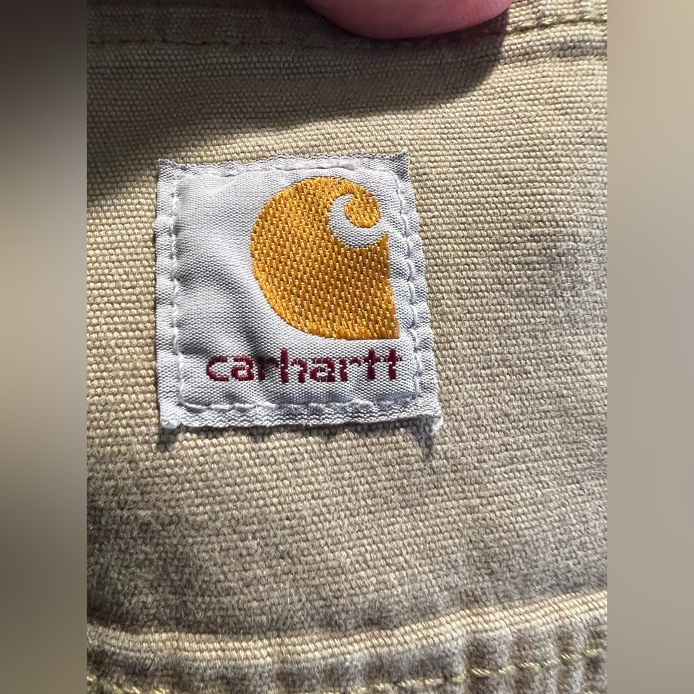 CARHARTT Pants Mens 42x30 Brown Relaxed Fit Canvas Carpenter Cargo Pants - Picture 8 of 9